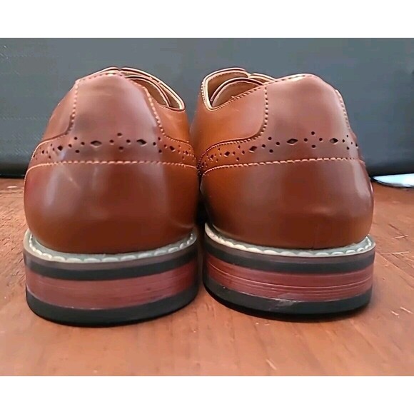 BRUNO MARC NEW YORK Brown Mens 10.5 Dress Shoes Oxford Prince-6 - Picture 6 of 11